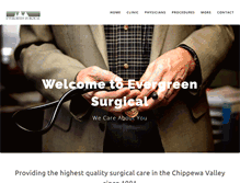 Tablet Screenshot of evergreensurgical.com